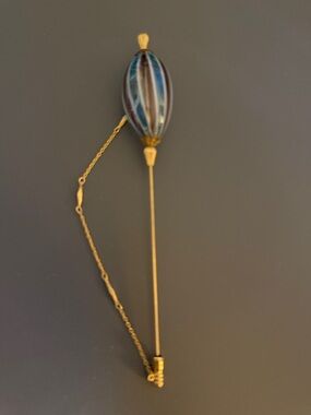 vintage stick pin Murano art glass